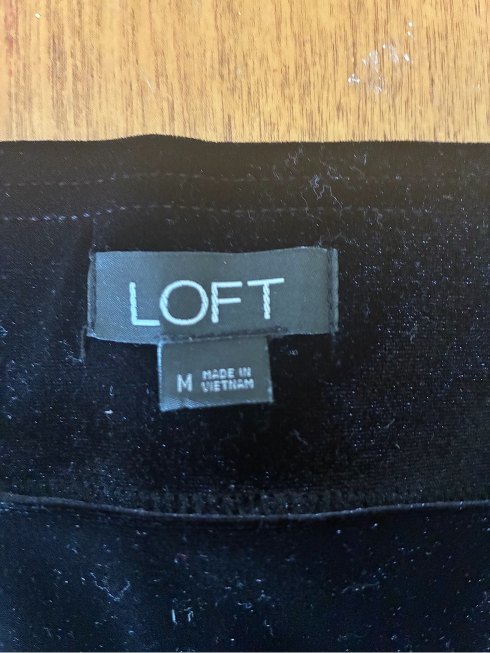 LOFT Black Velveteen Leggings